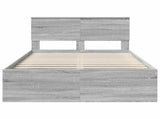 Bed Frame Grey Sonoma 120 x 190 cm Solid Pine Wood 3410632