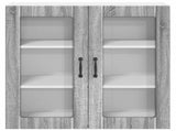 Wall Glass Cabinet LUCCA Grey Sonoma 80 x 31 x 80 cm 885071