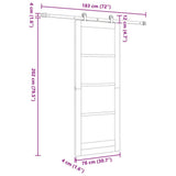 Sliding Door ORKDAL Natural 78 x 202 cm 3332047