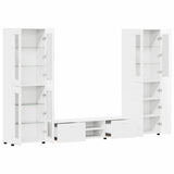 TV Cabinet Set with Drawer FLORIN 3 pcs White Engineered Wood 3398004