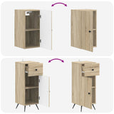 3 Piece Bathroom Cabinet Set BREDA Sonoma Oak Engineered Wood 3417803