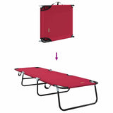 Folding Sun Lounger Folding Red 188 x 57 x 86.5 cm Polyester 42003142