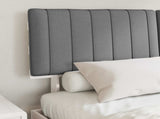 Bed Frame with Upholstered Headboard Light Grey 150 x 200 cm 877483