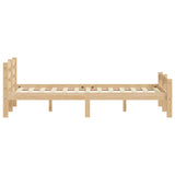 Bed Frame without Mattress Solid Pinewood 120x200 cm 322063