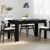 Dining Table Black Oak 140 x 74.5 x 76 cm Engineered Wood 862053