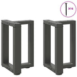 ZNTS Coffee Table Legs T-Shaped 2 pcs Anthracite 38x25x cm Steel 4013026