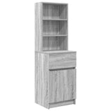 Bedside Cabinet Grey Sonoma 39x35x125 cm Engineered Wood 861315