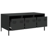Coffee Table Black 101.5x50x43.5 cm Cold-rolled Steel 851268