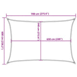 311634 Sunshade Sail 160 g/m Red 6x7 m HDPE