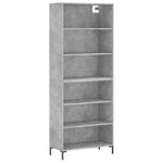 Highboard Concrete Grey 69.5x32.5x180 cm Engineered Wood 3189577