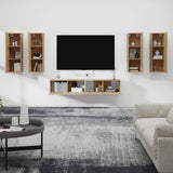 6 Piece TV Cabinet Set Sonoma Oak Engineered Wood 3114344