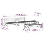 ZNTS 4 Piece Garden Lounge Set Solid Wood Pine 3186627