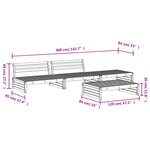 4 Piece Garden Lounge Set White Solid Wood Pine 3186628