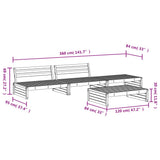 4 Piece Garden Lounge Set Solid Wood Douglas 3186632