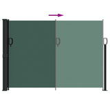 ZNTS Retractable Side Awning Dark Green 140x600 cm 4004515