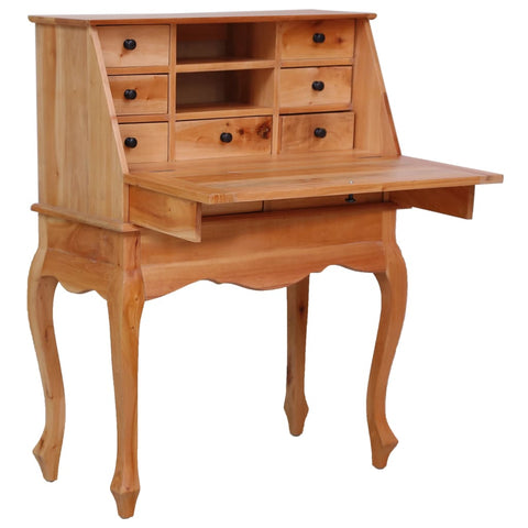 ZNTS Secretary Desk 78x42x103 cm Solid Mahogany Wood 283842