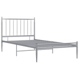 Bed Frame without Mattress Grey Metal 100x200 cm 325014