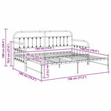 Daybed Frame White 90 x 190 cm Powder-Coated Steel 42002651