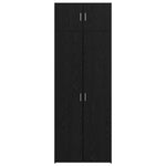 Storage Cabinet Black oak 80 x 41 x 225 cm Engineered wood 3394517