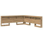Storage Headboard with Shelf Artisan oak 200 cm Engineered wood 3335476