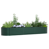 Garden Raised Bed Green 320 x 80 x 44 cm Steel 42008128