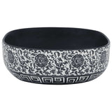 Countertop Basin Black and Blue Oval 59x40x14 cm Ceramic 155115