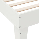 Bookcase Bed without Mattress White 135x190cm Double Solid Wood Pine 3324554