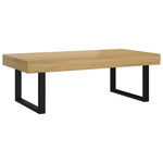 ZNTS Coffee Table Light Brown and Black 120x60x40 cm MDF and Iron 286102