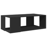 ZNTS Coffee Table Black 89.5x48x30 cm Engineered Wood 848151