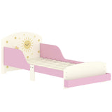 Toddler Bed with Storage, Guardrails, Sun Design, for Ages 3-8 Years, Fits 140 x 70cm Mattress, T3398P553231