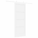 Sliding Door Manual White 78 x 202 cm Solid pine wood and steel 3333555
