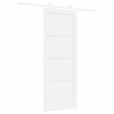 Sliding Door White 78 x 202 cm Solid Pine Wood 3333555