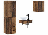 Bathroom Furniture Set 3 pcs Old Wood 33 x 34.5 x 160 cm 3406051