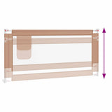 Toddler Safety Bed Rail Taupe 190x25 cm Fabric 10223