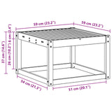 Outdoor Table Solid Acacia Wood Natural 59 x 59 x 37 cm 900447