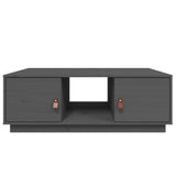Coffee Table Grey 100x50x35 cm Solid Wood Pine 818267