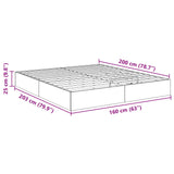 Ottoman Bed Frame with Storage Artisian Oak 203 x 160 x 25 cm 3409220