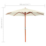 Garden Parasol 300x258 cm Sand White 40437