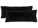 Cushion with Pillow HEERLEN 12 pcs Black PV Fleece 925935