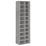 Shoe Cabinet Concrete Grey 54x34x183 cm Engineered Wood 800373