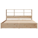 Bookcase Bed without Mattress 180x200cm Super King Solid Wood Pine 3322399