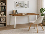 120 x 90 x 75 cm Solid Acacia Wood Natural and White 937548