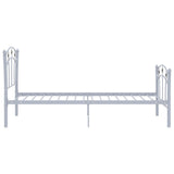 Bed Frame without Mattress Grey Metal 90x200 cm 324746
