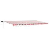 Retractable Awning Red and White 600 x 350 cm 3331718