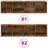 Book Cabinets 3 pcs Old Wood Engineered Wood 3328549