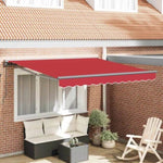 Retractable Awning Manual Red 300x250 cm Fabric 3330157