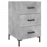 Bedside Cabinet Concrete Grey 40x40x66 cm Engineered Wood 827664