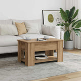 Coffee Table Artisan Oak 79x49x41 cm Engineered Wood 856929
