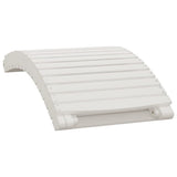 Sun Lounger White Solid Acacia wood 184 x 55 x 64 cm Foldable 363281