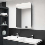 LED Bathroom Mirror Cabinet Shining Grey 60x11x80 cm 326506